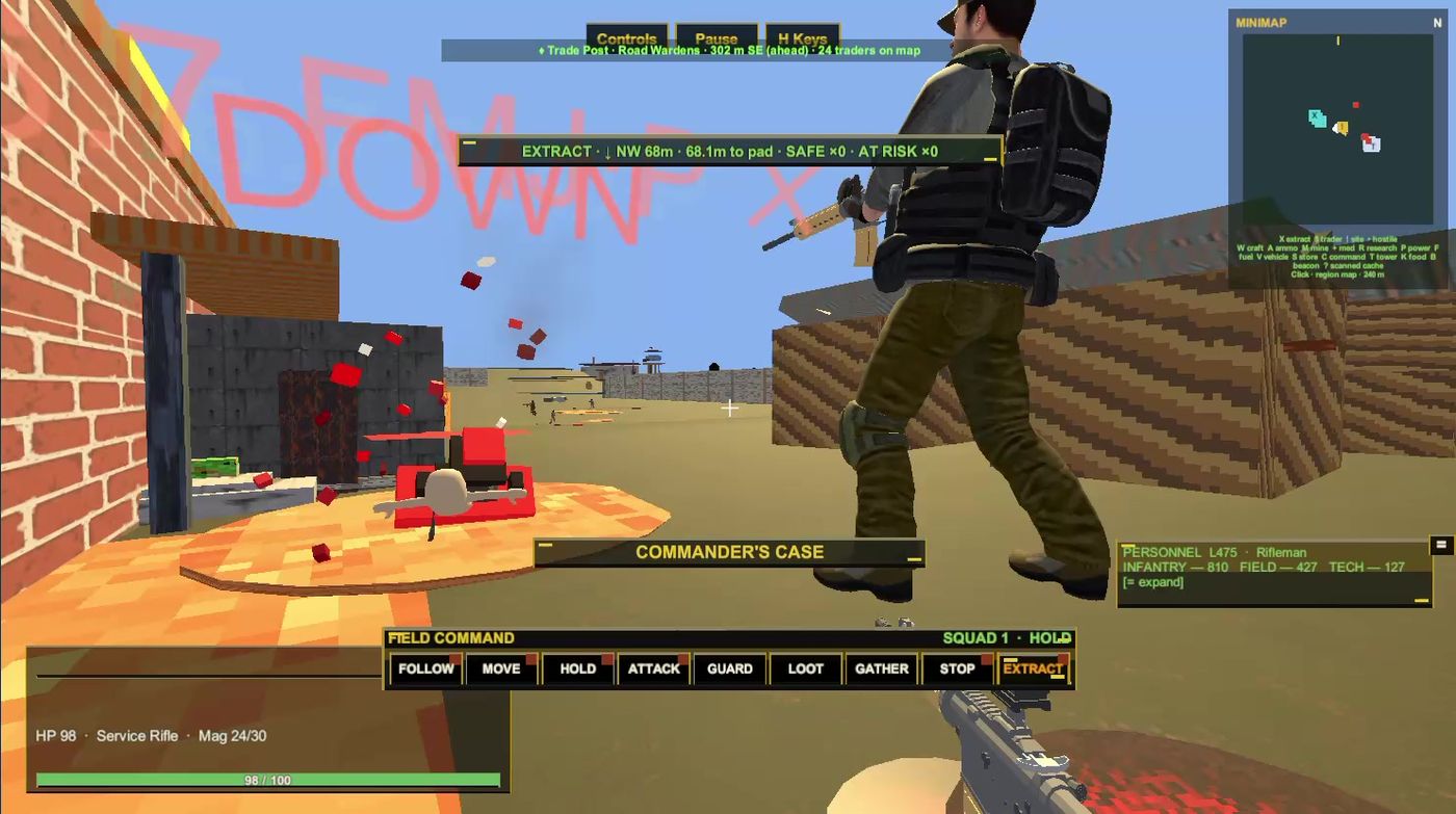A squadmate goes down in a town firefight