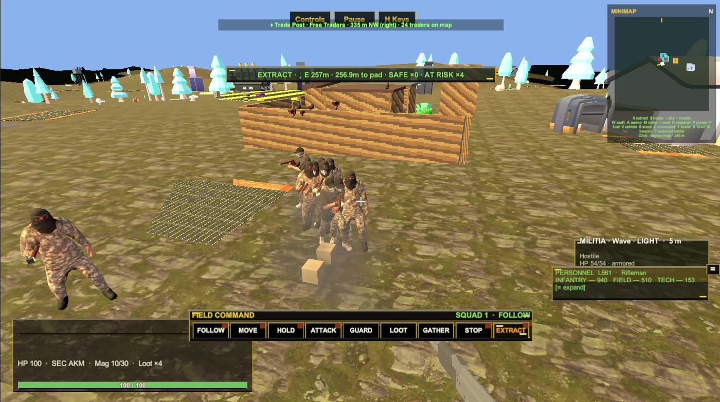 A horde closing in during a firefight