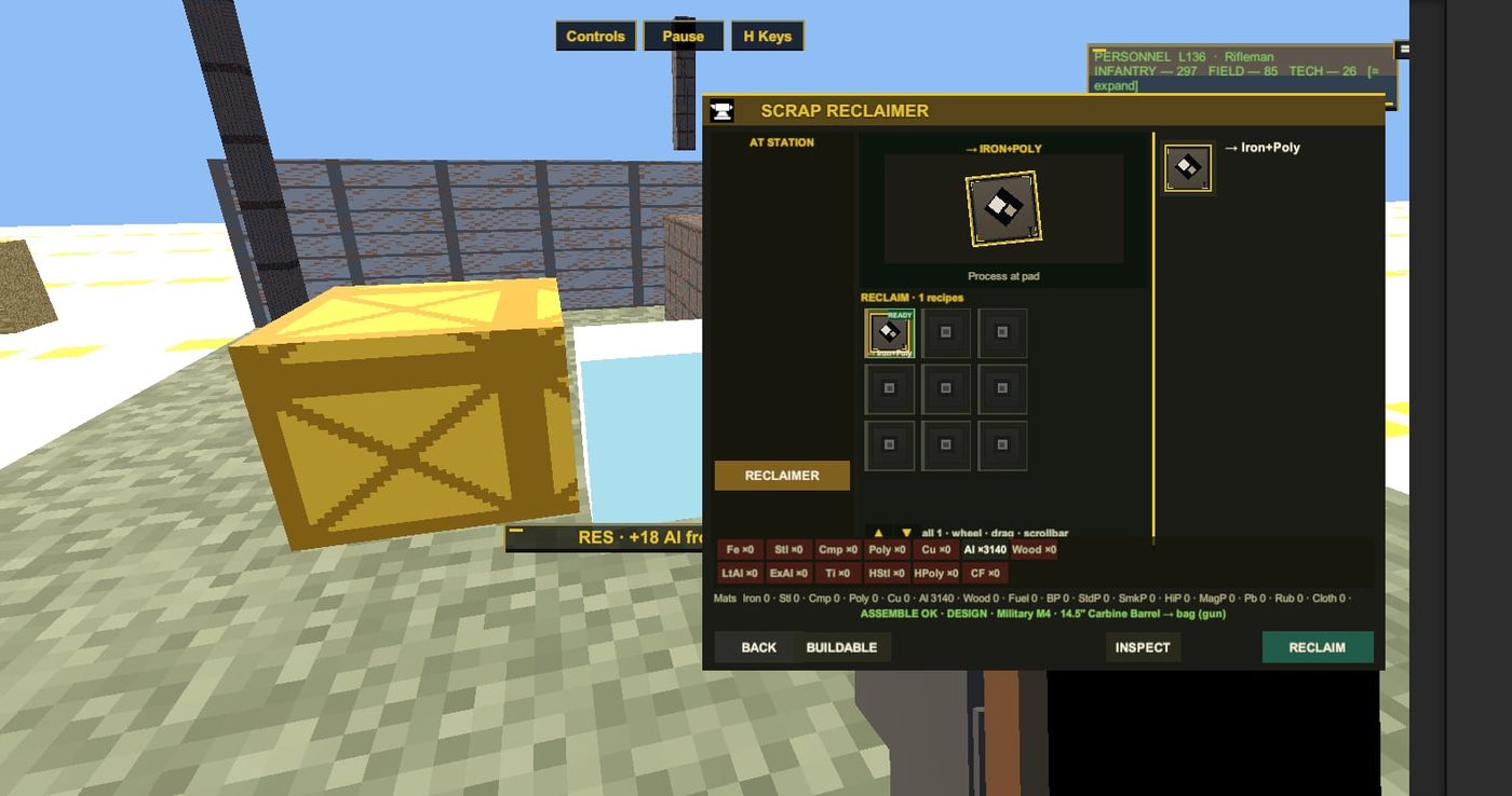 Looting a crate in the field